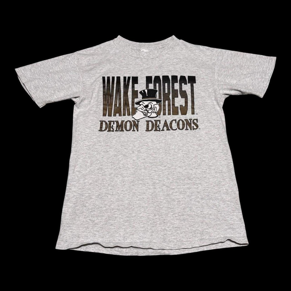 Vintage 90s Cotton Exchange Wake Forest Demon‎ Deacons Gray Shirt Men's Medium